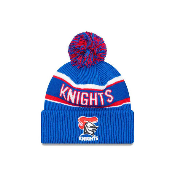 New Era NRL Knights Essentials Cuff Beanie with Pom