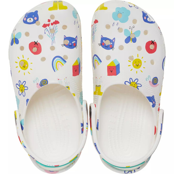 Crocs Kids Classic Doodle Print Clog