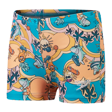 Speedo Toddler Boys Allover Digital Aqua Short