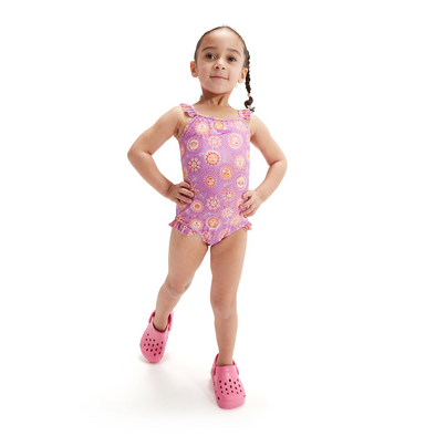 Speedo Toddler Girls Digital Allover Thinstrap Swimsuit