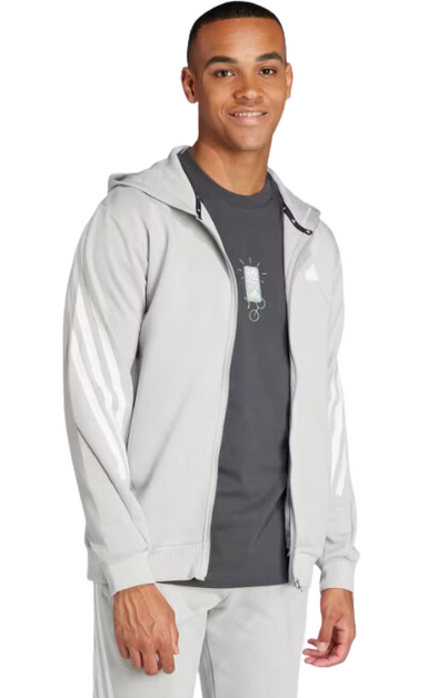 Adidas Mens 3S Full Zip Hoodie