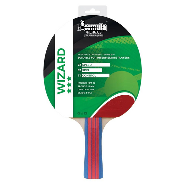 Formula Wizard 3 Star Table Tennis Bat