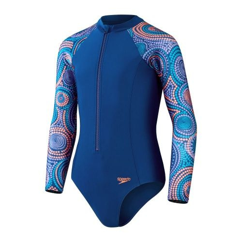 Speedo Girls Long Sleeve Swimsuit