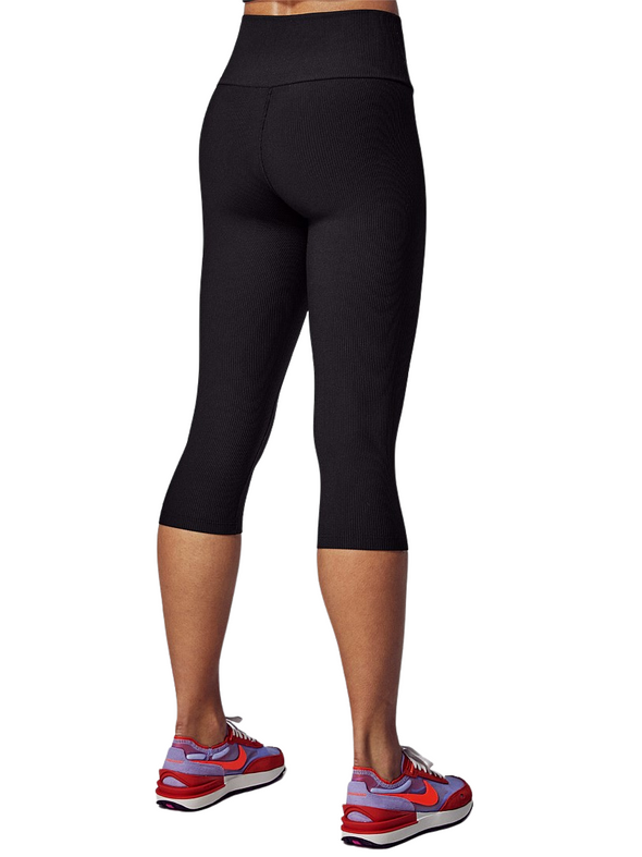 Running Bare Womens Werk It Ribbed 3/4 Tights 21''