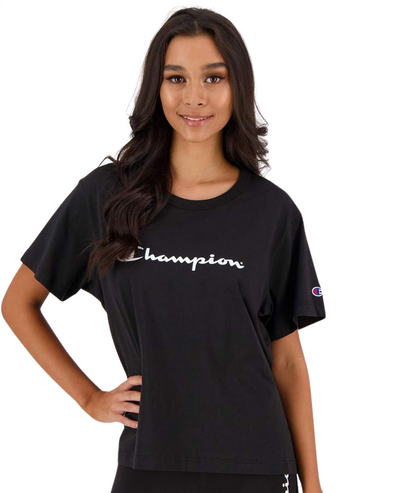 Champion Womens Script Tee Black