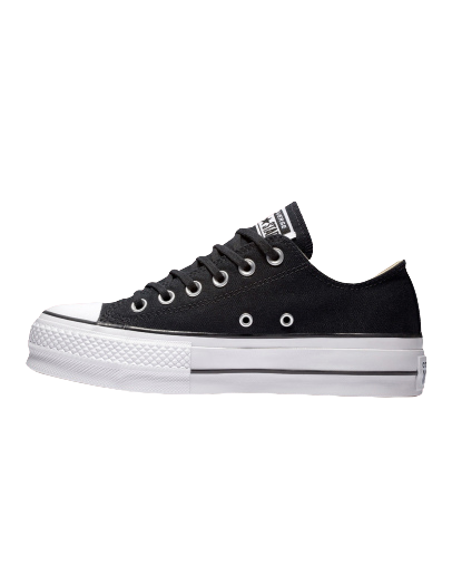 Converse Womens Chuck Taylor All Star Canvas Lift Low Top Black