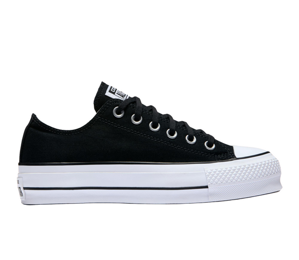 Converse Womens Chuck Taylor All Star Canvas Lift Low Top Black