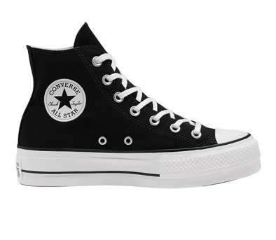 Converse Womens Chuck Taylor All Star Canvas Lift High Top Black